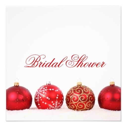 Luxury Elegant Winter Holiday Bridal Invitation