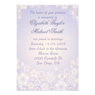 Luxury Elegant Winter Snowflakes Wedding Invite