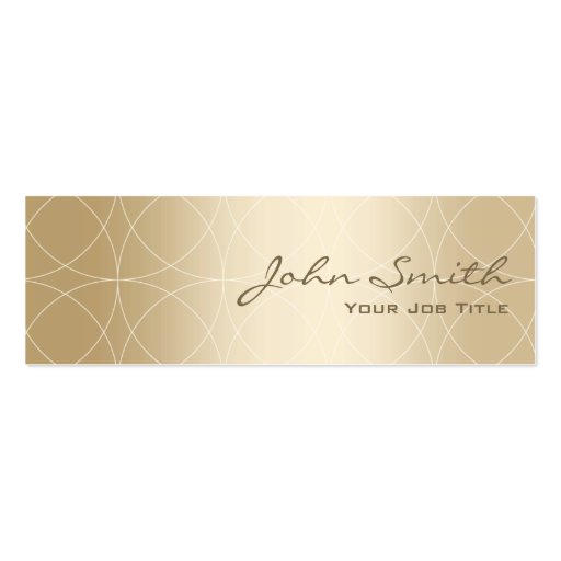 Luxury Geo Circles Gold Mini Business Card (front side)