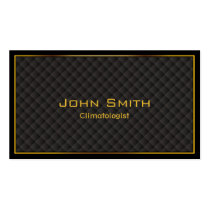 Luxury Gold Border Climatologist Business Card