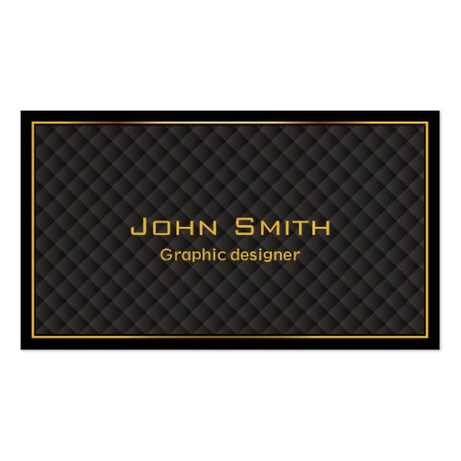 Luxury Gold Border Graphic Design Business Card (front side)
