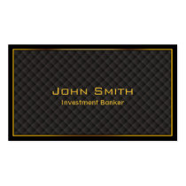 Luxury Gold Border Investment Banker Business Card