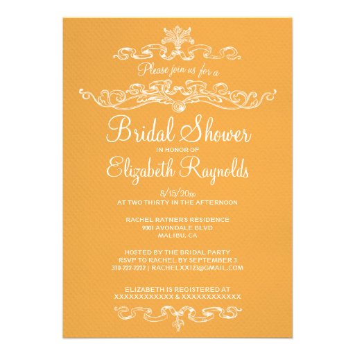 Luxury Gold Bridal Shower Invitations