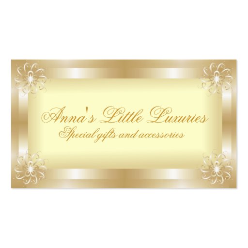 Luxury Gold Frame Business Cards (front side)
