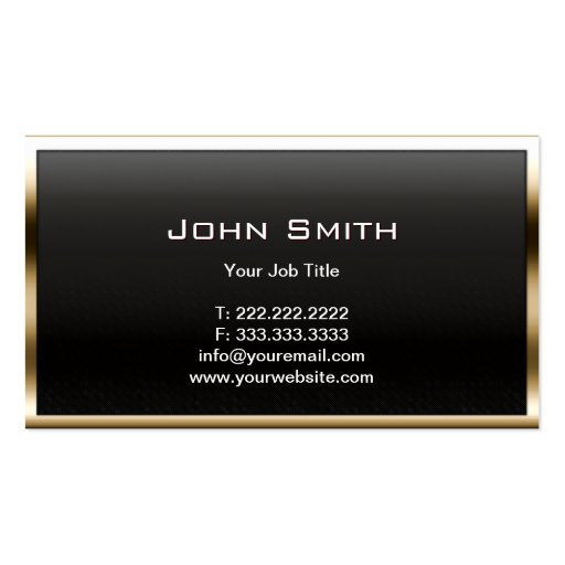 Luxury Gold Label Accounting Business Card (back side)