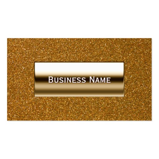 Luxury Gold Label Glitter Background Business Card (front side)