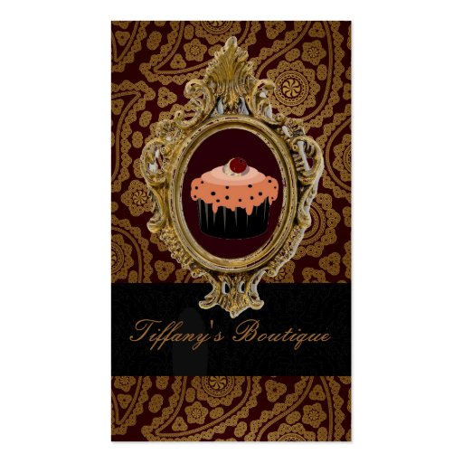 Luxury Gold vintage boutique business cards (front side)