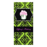 Luxury Green Cupcake Bakery Business Rack cards