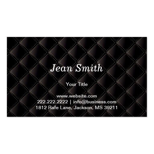 Luxury Grid Pattern Beauty Salons business card (back side)