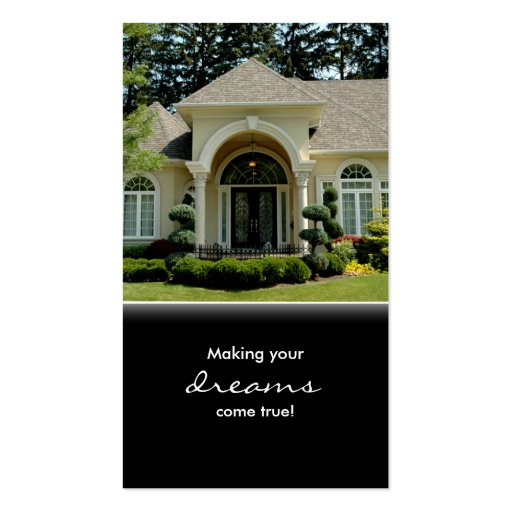 Luxury Home Entrance Real Estate Business Card (front side)