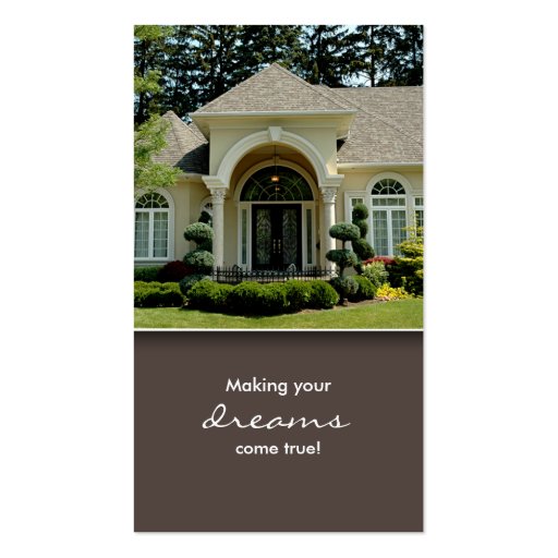 Luxury Home Entrance Real Estate Business Card 2 (front side)