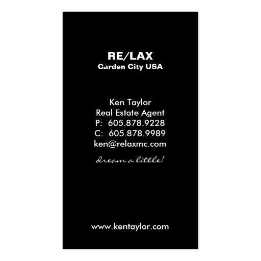 Luxury Home Entrance Real Estate Business Card 3 (back side)