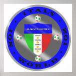 Luxury Italian Soccer world champions logo posters