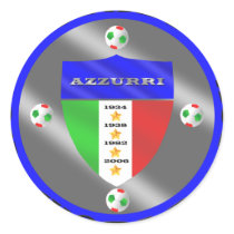 Luxury Italian Soccer world champions logo stickers