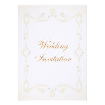Luxury Linen Ivory & Silver Frame Wedding Personalized Invites