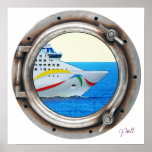 Luxury Liner Porthole View Posters
