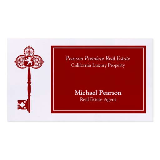 Luxury Real Estate Agent Business Card Template (front side)
