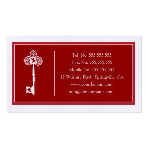 Luxury Real Estate Agent Business Card Template (back side)