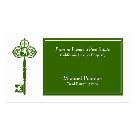 Luxury Real Estate Agent Business Card Template (front side)