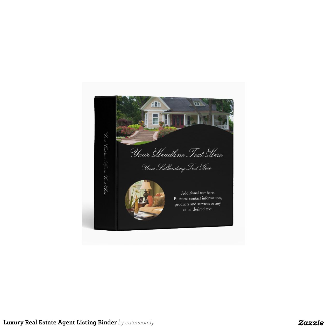 Luxury Real Estate Agent Listing Binder 3 Ring Binders Zazzle