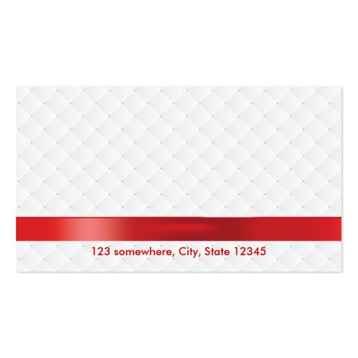 Luxury Red Ribbon Florist Business Card (back side)