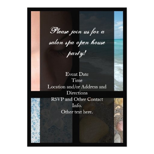 Luxury Spa Resort Theme Personalized Invites