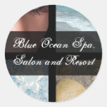 Luxury Spa Resort Theme Round Sticker