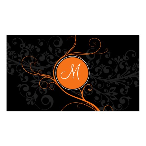 Luxury Swirl Monogram Business Card