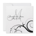 Luxury Swirl Monogram Wedding Invitations