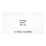 LV DOG CLOTHES PERSONALIZED PHOTO CARD