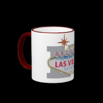 LV Initial with Las Vegas Sign Logo Ringer T Mug by vegasdusoleil LV Initial with Las Vegas Sign Logo Ringer T Mug