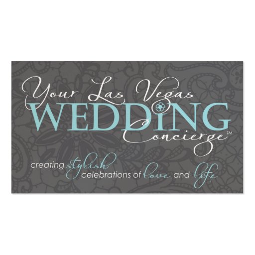 LV Wedding Concierge Business Cards (front side)