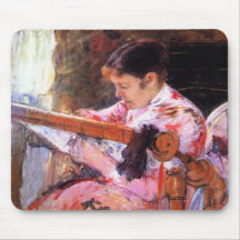 Lydia At Tapestry Loom Mouse Pad