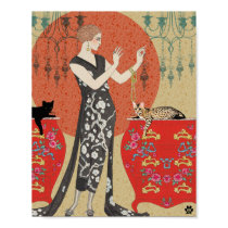 Lydia & Bengal in Red and Gold Print