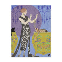 Lydia & Bengal in Yellow and Blue Post Card