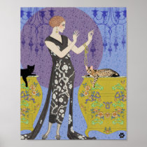 Lydia & Bengal in Yellow and Blue Posters