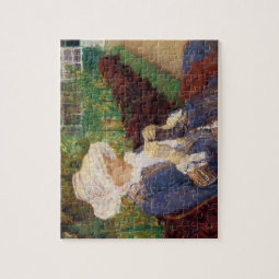 Lydia Crocheting In Garden At Marly Mary Cassatt Jigsaw Puzzle Zazzle