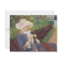 Lydia Crocheting in the Garden at Marly by Cassatt Invite