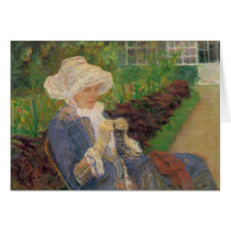 Lydia Crocheting in the Garden of Marly, Mary Cass cards
