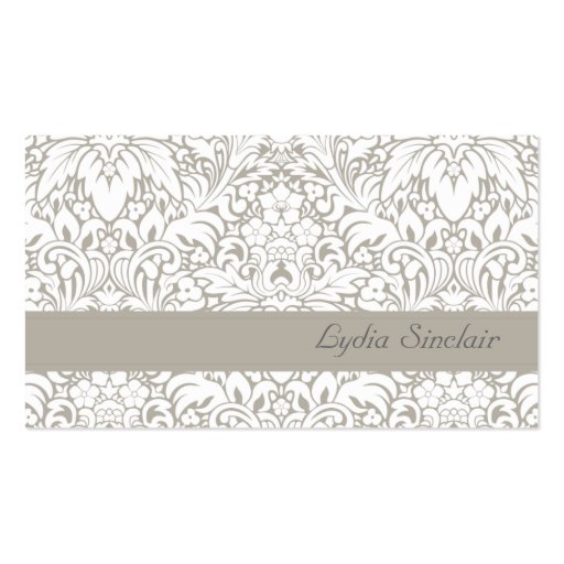 Lydia Gray Damask Floral Business Card