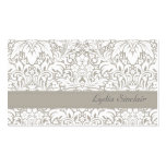 Lydia Gray Damask Floral Business Card business cards