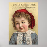 Lydia Pinkhams Vegetable Compound Ad Poster