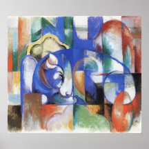 Lying Bull by Franz Marc; Liegender Stier Poster