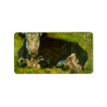 Lying Cow by Vincent van Gogh Custom Address Labels