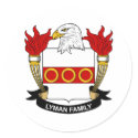 Lyman Family Crest stickers