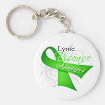 Lyme Disease Awareness Ribbon Key Chains