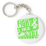 Lyme Disease BurnOut Fight Like a Girl keychains