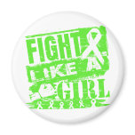 Lyme Disease BurnOut Fight Like a Girl magnets