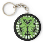 Lyme Disease Butterfly Circle of Ribbons keychains