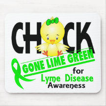 Lyme Disease Chick Gone Lime Green 2 Mouse Pad